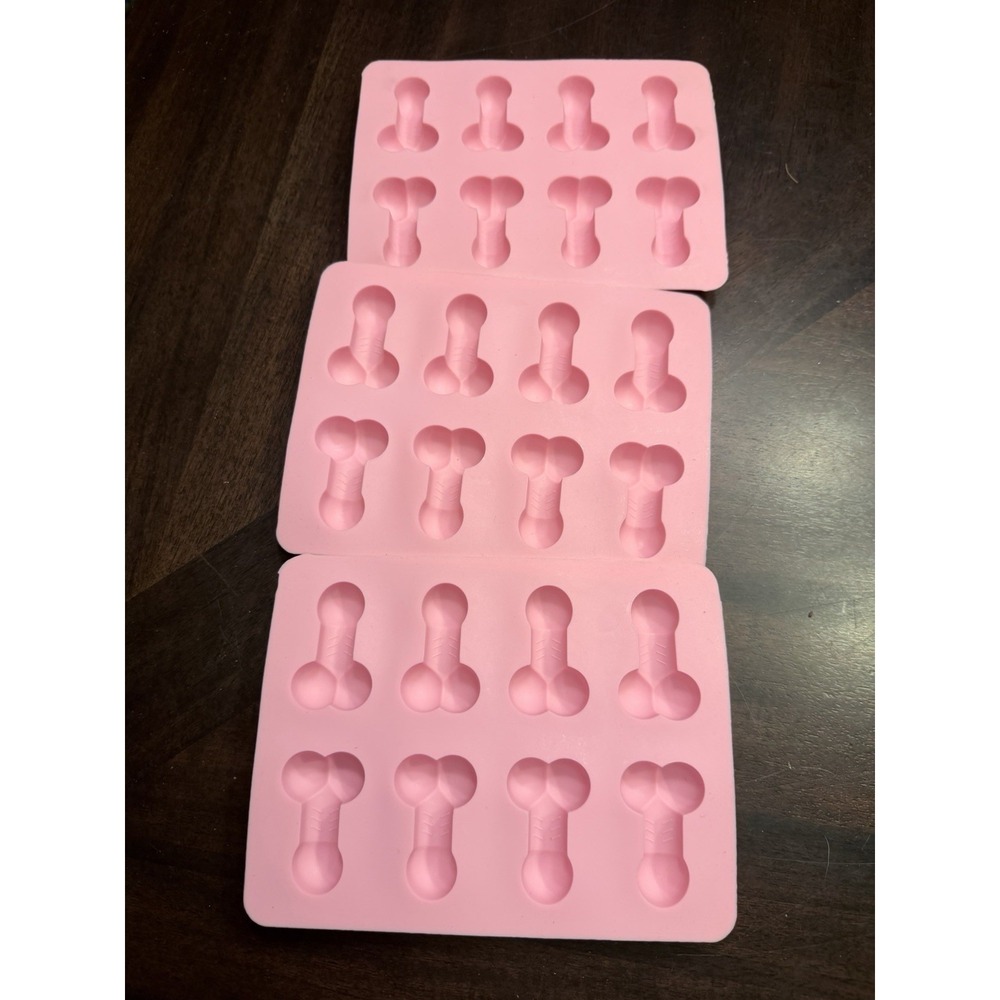 Set Of 3 Penis Shape Silicone Ice Cube Tray Chocolate Bachelorette Mold duck